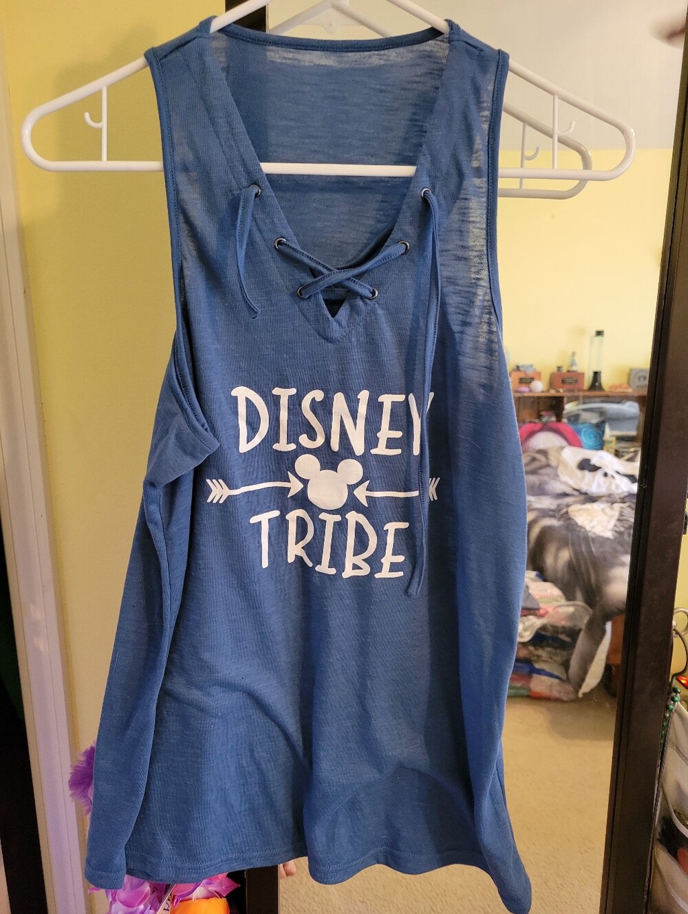 Disney Tribe Blue Lace-Up Tank Top